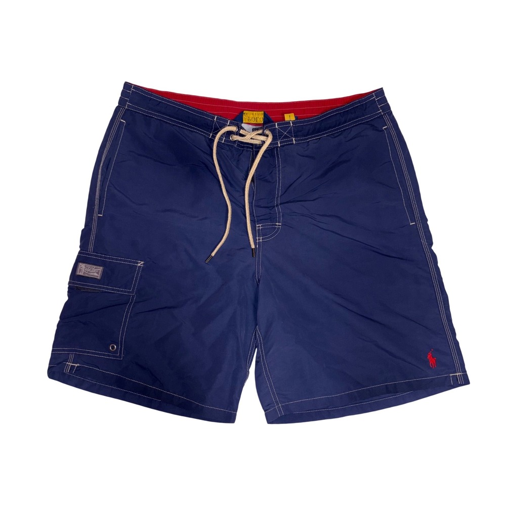 POLO RALPH LAUREN Swim Trunks Mens L Blue Kailua Board Shorts 8" Inseam